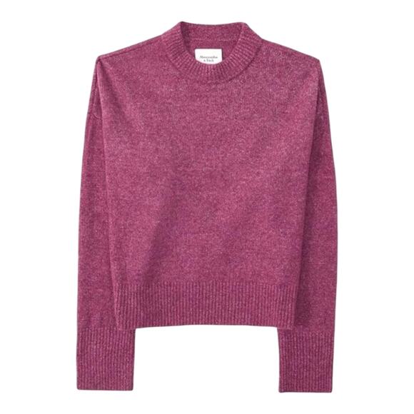 Abercrombie & Fitch Womens Purple Mock Neck Classic Preppy Sweater Small - Picture 1 of 6